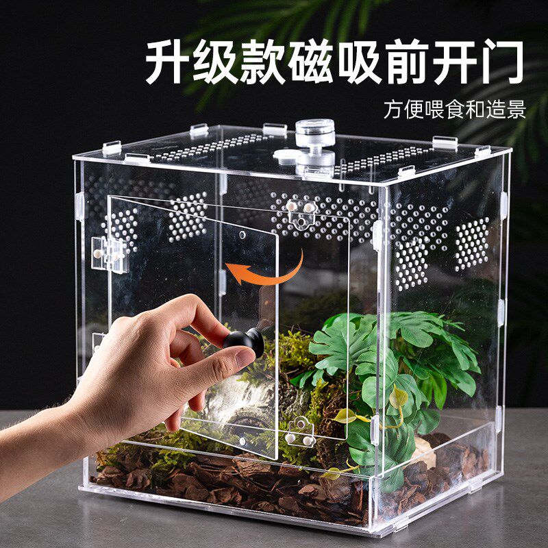 爬虫亚克力饲养盒高透p拼装饲养箱守宫蜥蜴观景生态盒蜘蛛螳螂蜗