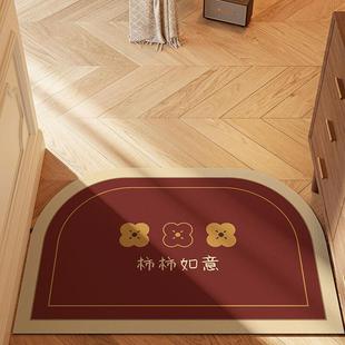 入户门地垫高级感进门垫子免洗可擦脚垫家用皮革耐脏防滑卡通地毯