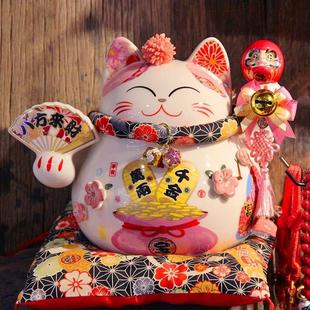 饰存钱罐 福缘猫创意礼品店铺开业招财猫摆件家居玄关前台收银台装