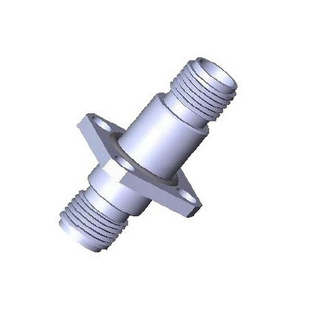 穿孔带法兰盘毫米波同轴转接器 40GHz 2.92mm母 .292mm母