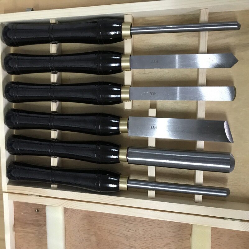 车木刀木盒内托包装高档6PCS车木刀车木凿木工车刀件套车刀