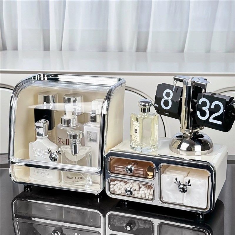 化妆品桌面收纳盒防尘透明口红护肤品香水梳妆台置物架抽屉式高级,机械设备,其他机械设备,淘宝优惠券,粉丝福利购,淘宝优惠卷