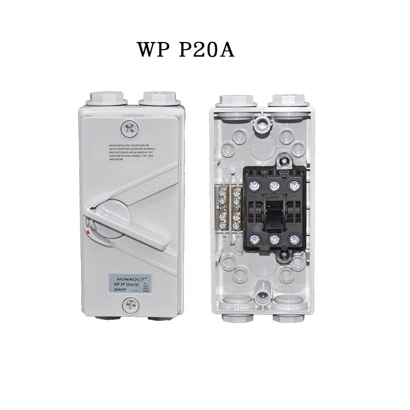 环澳工业户外防水隔离开关UKF3P20A/35A/45A/63A防雨负荷低压开关
