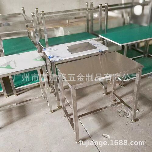 热销商用304不锈钢台面厨房移动操作台带轮子工作台带Z平台轮双三