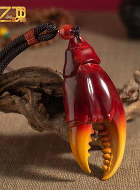 手里有钱手把件男士随身把玩青铜螃蟹钳子办公室解压创意礼物送人