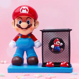 超级马里奥卡通动漫笔筒创意马力欧桌面收纳摆件儿童孩子生日礼物