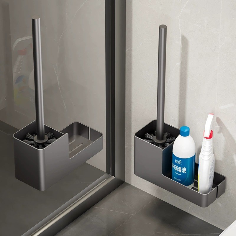 马桶刷壁挂式免打孔置物架家用无死角厕所刷子卫生间浴室马桶神器