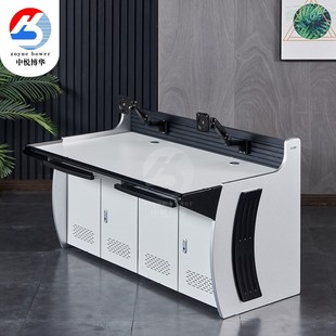 物业机房办公桌视频监控中心调度控制台安防应急指挥桌电脑工作台