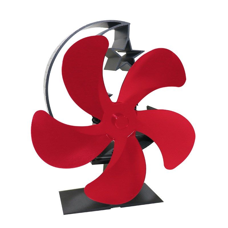 2022年新月亮款 冰钓野营 外贸欧美 5叶热动力燃木壁炉风扇