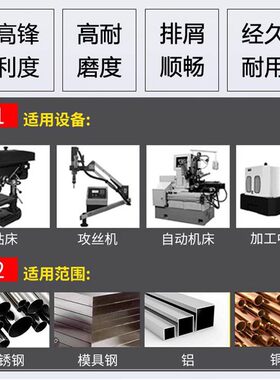 OSG英制螺旋丝锥5/32-32BSW1/4-201/2-12 3/8-16 7/16-14切削丝攻