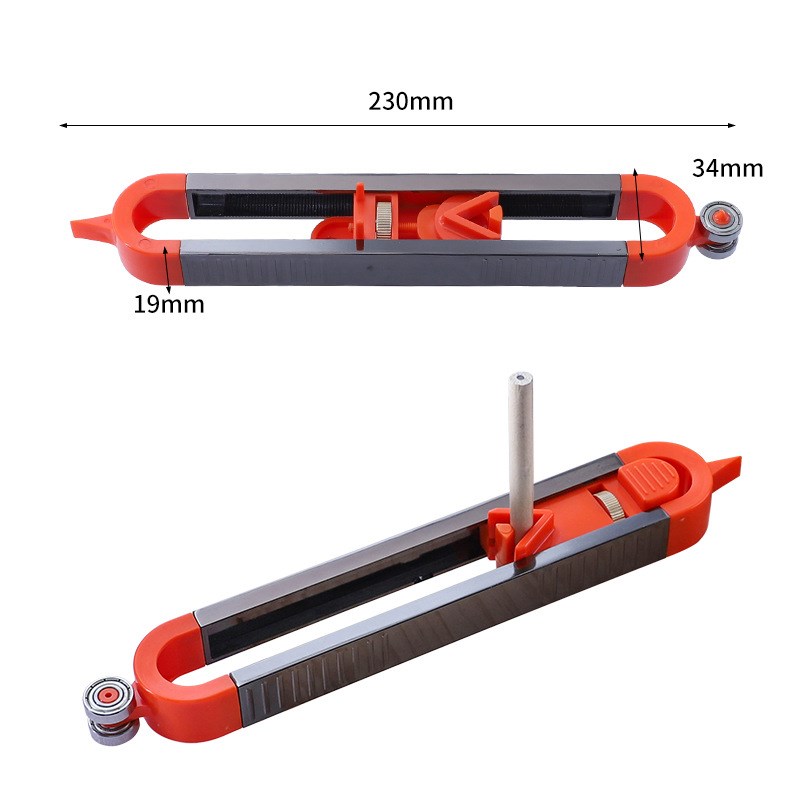 铝合金轮廓划线器不规则弧度测量尺木工仿形规取型Contour Gauge