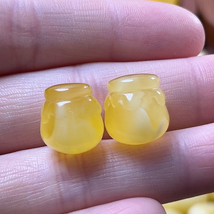 高14+！精品蜜蜡溶洞妖花蜜罐滴流一组