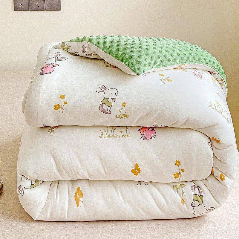亲肤针织棉豆豆绒被儿童春秋被软糯被芯亲肤被子加厚冬被学生宿舍,床上用品,化纤被,淘宝优惠券,粉丝福利购,淘宝优惠卷