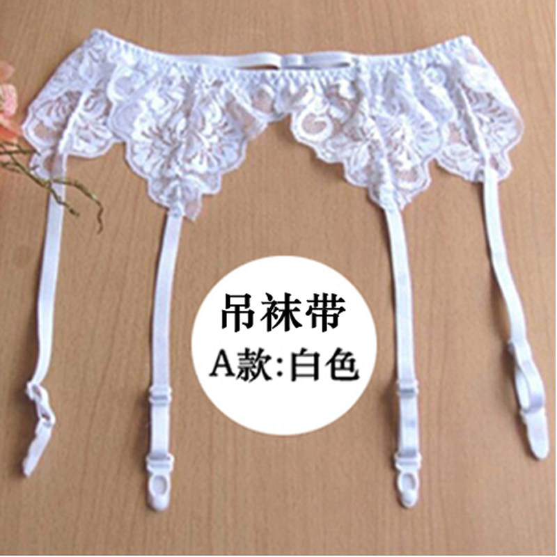 性感蕾丝吊袜带MM加肥三角型长筒丝袜大腿网袜情调吊袜带女
