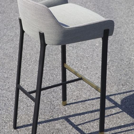 吧台椅轻奢家用高脚凳子前台收银靠背椅现代简约铁艺酒吧椅子