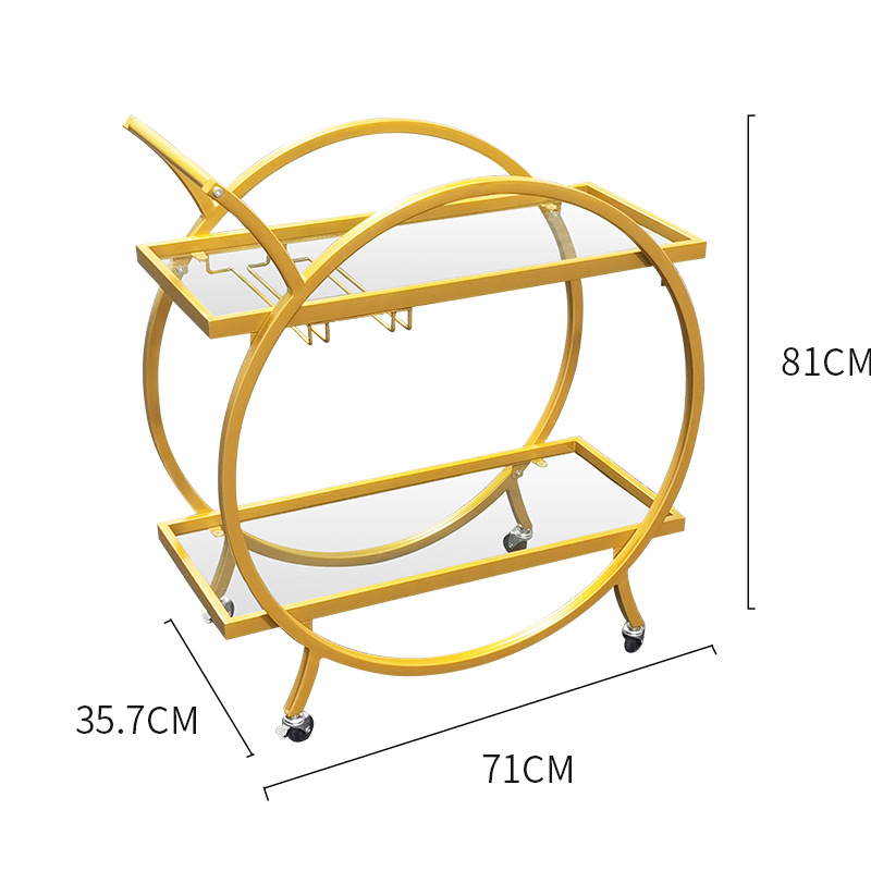 带滚轮送餐车手推车酒店厨房小手推车商用餐厅茶几小推车定制轻奢