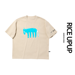 RICEUPUP“幸运马”小马印花T恤