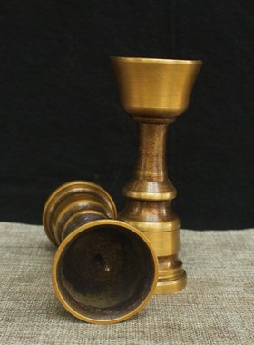 古玩杂项收藏精工纯铜烛台一对 家居装饰摆件工艺品X摆件古董摆件