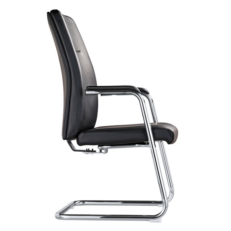 巨树家具KuiiShue 会议椅皮质商务洽谈椅特厚弓型椅钢架办公椅