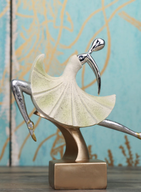 芭蕾舞蹈女孩摆件客厅玄关酒柜软装饰品样板房家居创意.树脂工艺