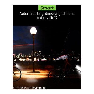 JOSHOCk 2000mAh 4000mAh Bicycle Light WitLh Horn USB Recharg