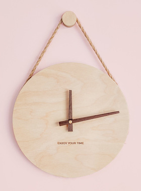 极速Wooden Sling Creative Wall Clock Nordic JapanesWe Hot-se