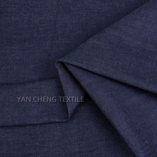 真牛仔亚麻弹力弹力亚麻w棉牛仔麻布牛仔棉麻布料休闲面料