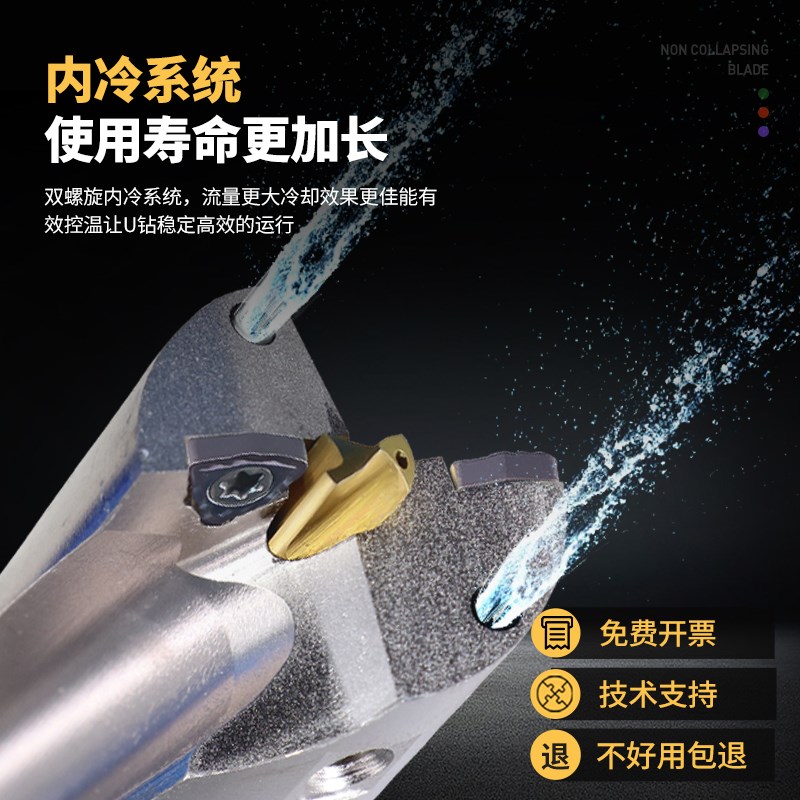 加长u钻暴力e钻深孔u钻带定心u钻CNC数控车床u钻6D/7D/8D/10D倍径