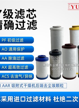 YUKA精密过滤器滤芯LFA02o0/040/060/080/100PF AO AA AX AR AAR