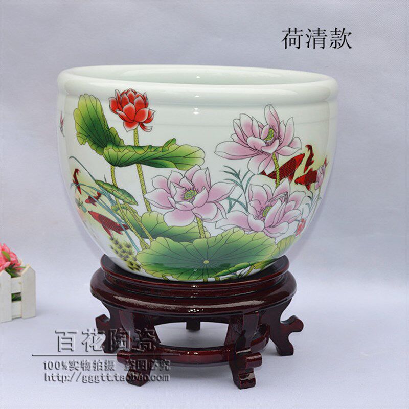 特价景德镇特色陶瓷花盆鱼缸碗莲花盆