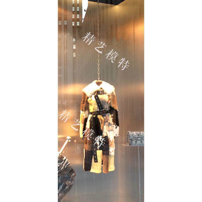 铁链子韩版模特道具婚纱礼服店悬挂衣架吊链条吊挂男女展示假人体
