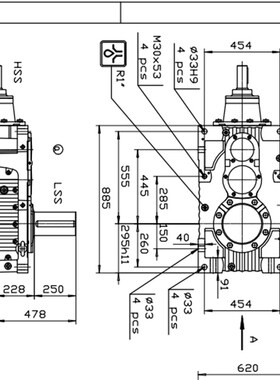 替代MC4RLSF02 03 04 05 06 07 0L8 09减速机硬齿面马达齿轮箱