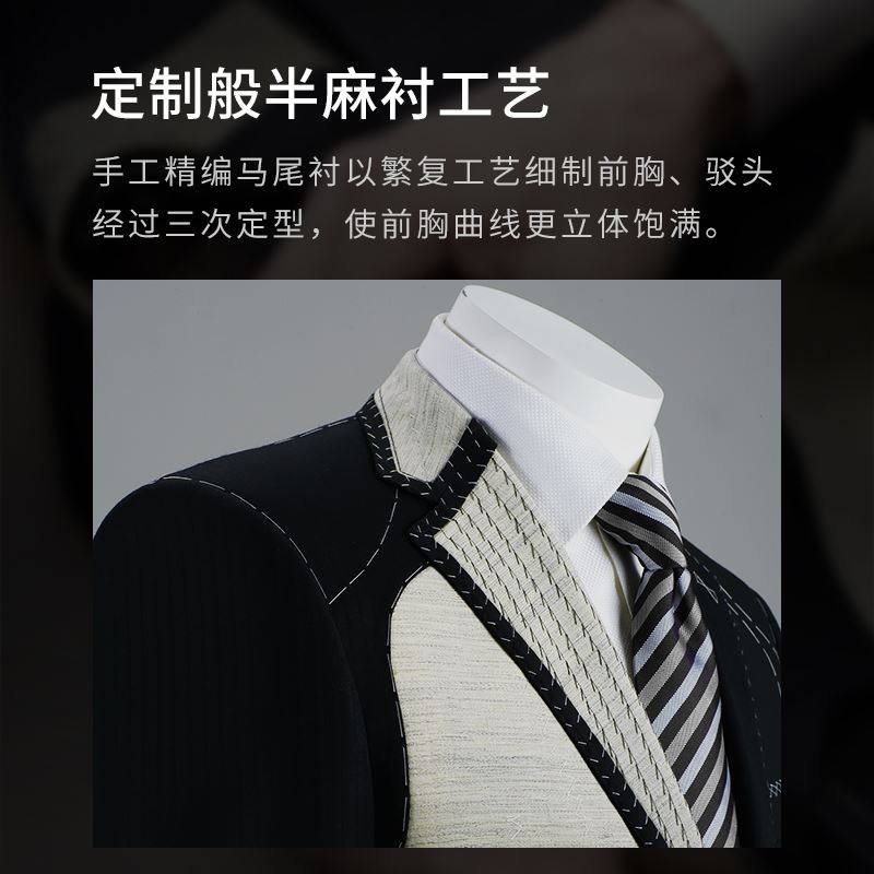 意大利VBC进口】羊毛西服套装男正装新郎结婚礼服男士西装三件套 男装 商务正装西服 原图主图