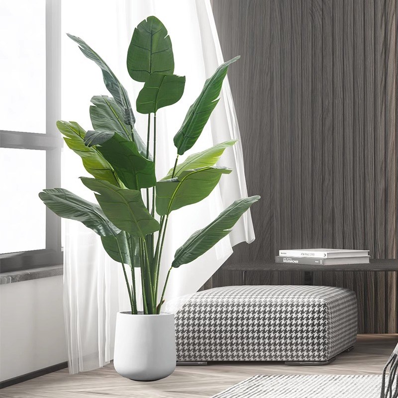 彷真绿植假植物装饰室内高端轻奢客厅摆件旅N人蕉大型盆栽树彷真