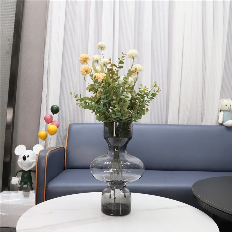 北欧极简创意灰色葫芦q花器摆件卧室客厅阳台电视柜玄关家居装饰,家居饰品,花瓶,淘宝优惠券,粉丝福利购,淘宝优惠卷