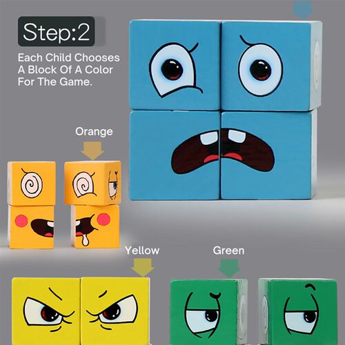 极速Kidsd Face Change Cube Game Montessori E Puzzle Building