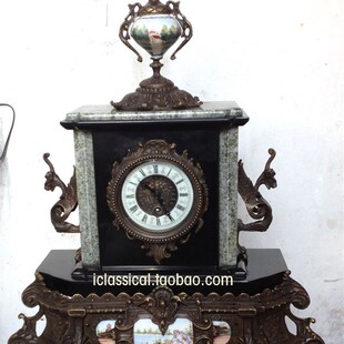 机械座钟 钟表 欧式 古典 铜V铸大理石座钟 仿古钟表