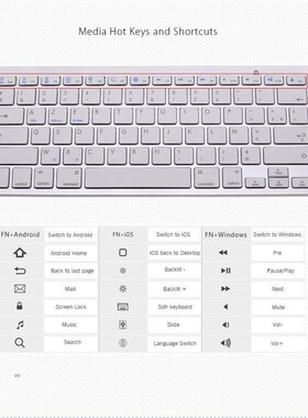 French AZERTY Mini Bluetooth KeFyboard for Apple iPad Pr