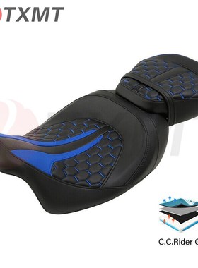 适用于哈雷 CVO 街道Electra 滑翔 09-23黑色司机乘.客凝胶座椅