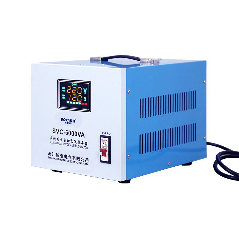 铂泰单相全自动g家用电压稳定器220V3kva/5kva稳压器带110v输出