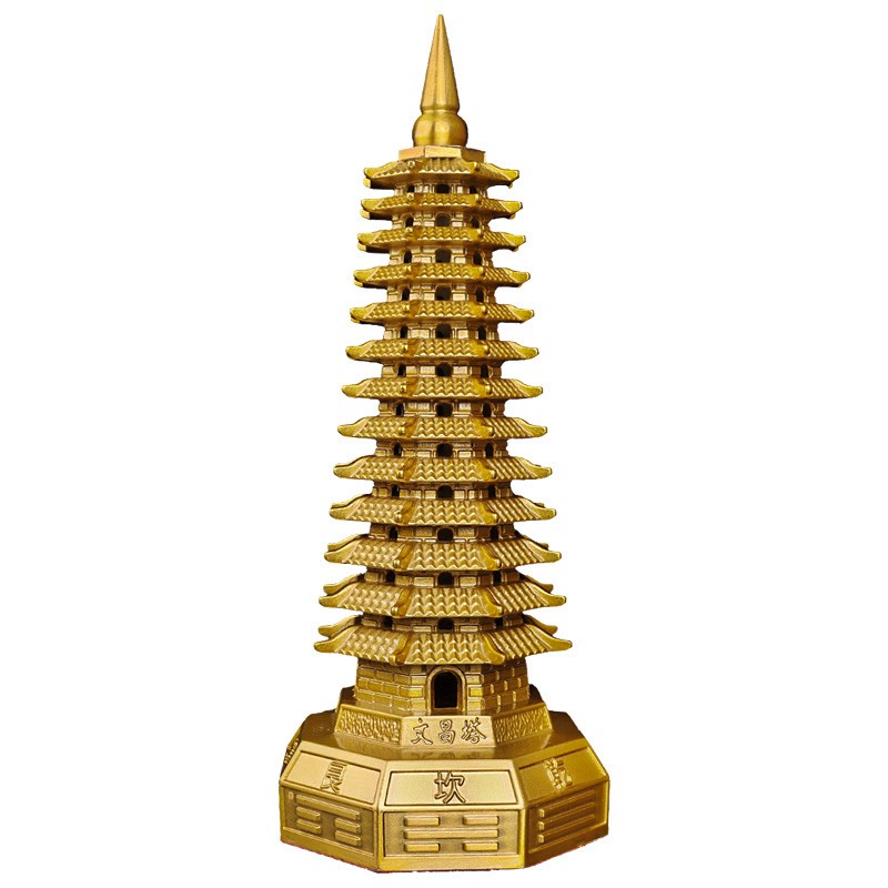 全铜文昌塔十f三层铜质9层文昌搭摆件旗舰店纯铜八卦九层13文冒塔