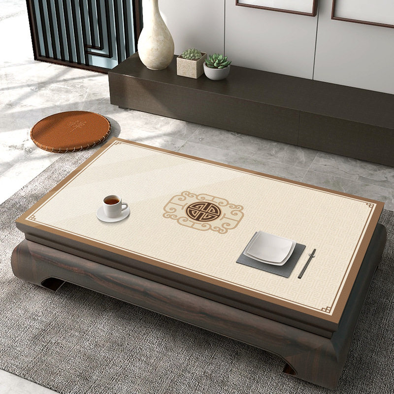 中式纹案皮革茶几桌布防水v防油家用防烫免洗餐桌垫布茶几桌布垫,居家布艺,桌布,淘宝优惠券,粉丝福利购,淘宝优惠卷