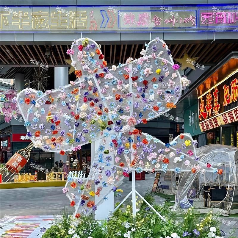 2025砂燕巨型花艺风筝美陈装置B春季打卡拍照道具户外场景氛围厂,商业/办公家具,商业美陈,淘宝优惠券,粉丝福利购,淘宝优惠卷