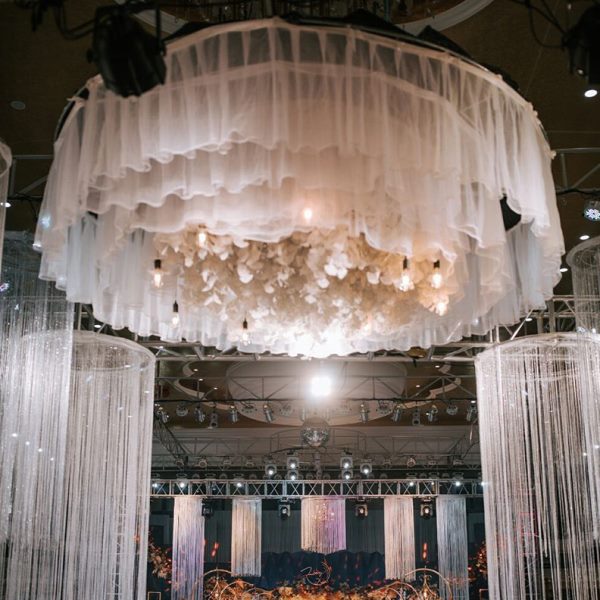 婚庆圆环吊顶装饰婚礼吊顶圆形铁艺吊顶纱吊顶架子吊顶摩天轮圆环