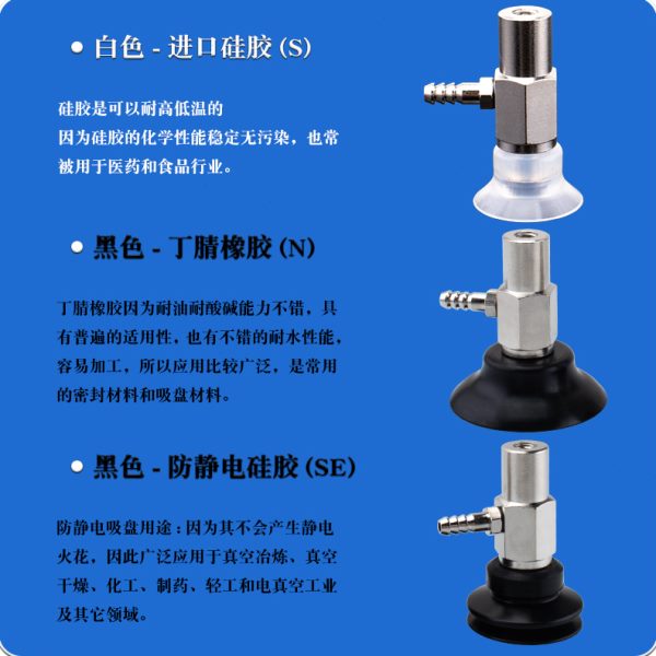 气立可机械手真空吸盘金具 PAT/PBT-6/8/10/15/20/25/30/35/40/50