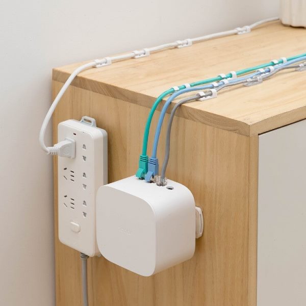 排插固定器墙上贴壁挂收纳无痕插排免打孔插线板插座挂墙壁粘贴式