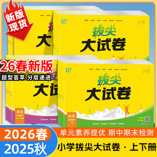2026春版通城学典拔尖大试卷小学一二三四五六年级上下册语文数学英语人教版青岛版苏教版北师版外研版人教同步试卷