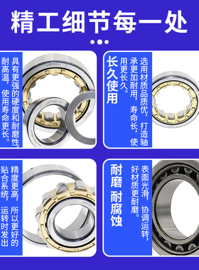 进口NTN圆柱滚子轴承NJ NU N NUP244 248 252 256 260 264 EM C3