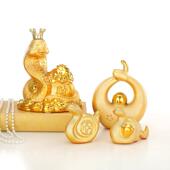 2025年蛇生肖办公桌面陶瓷存钱罐金蛇摆件装 饰品大小号存钱筒礼物