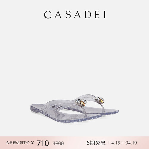 CASADEI/卡桑蒂水晶装饰人字拖
